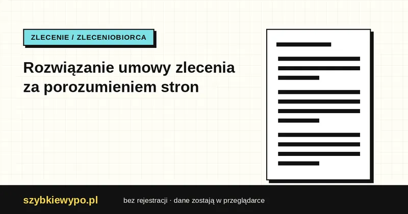 Podgląd dokumentu: Zlecenie — porozumienie stron