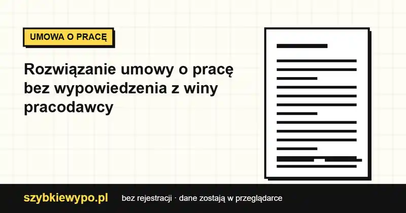 Podgląd dokumentu: Pracownik — z winy pracodawcy