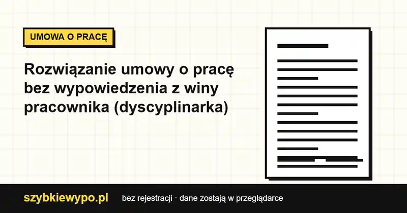 Podgląd dokumentu: Pracodawca — z winy pracownika